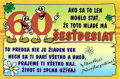 Preukaz 60 rokov