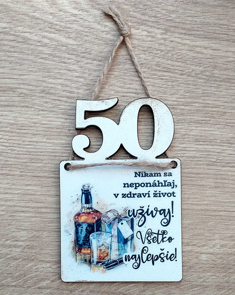 Tabuľka k narodeninám pre muža 50