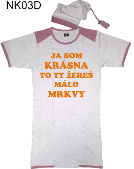 Nočná košeľa s čiapkou "MRKVA"