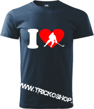 Pánske tričko I Love hokej
