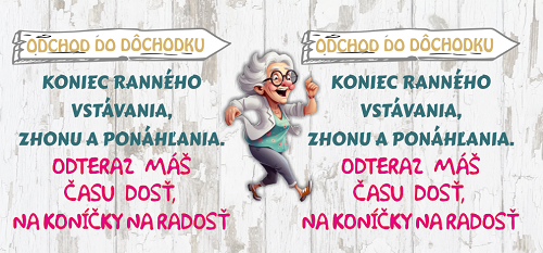 Hrnček Odchod do dôchodku žena
