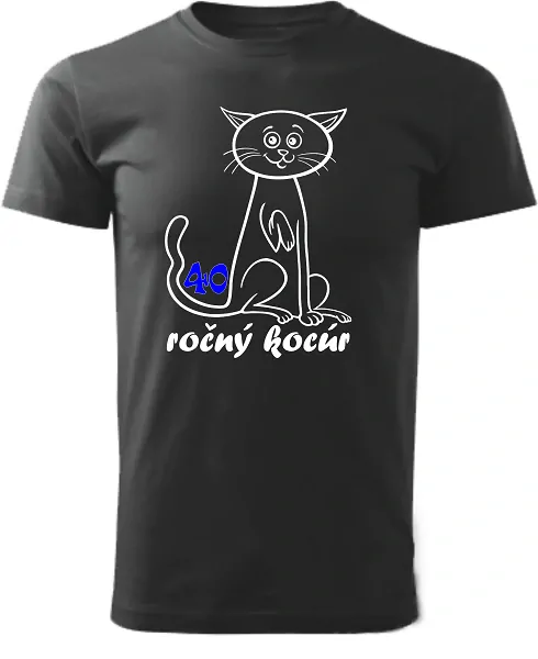 Pánske tričko 40ročný kocúr