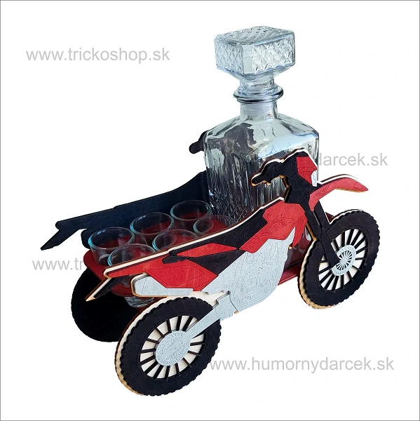 Drevená motorka cross