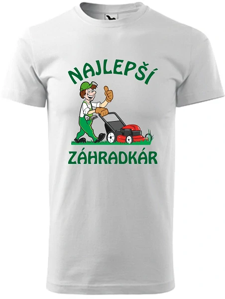 Pánske tričko Najlepší záhradkár s kosačkou