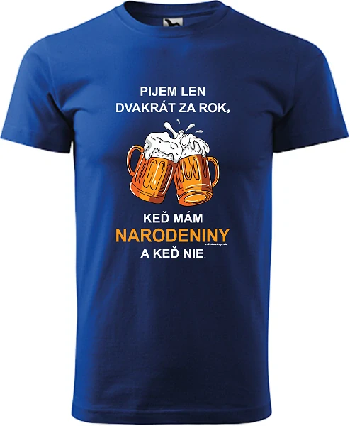 Pánske tričko Pijem 2x za rok