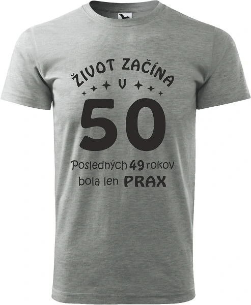 Pánske tričko Život začína v 50