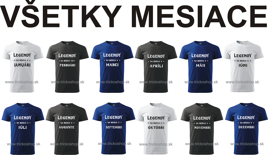 Pánske tričko Legendy sa rodia