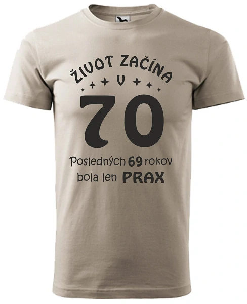 Pánske tričko Život začína v 70