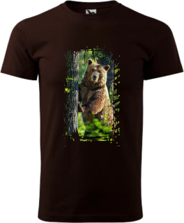 Pánske tričko Medveď za stromom 2