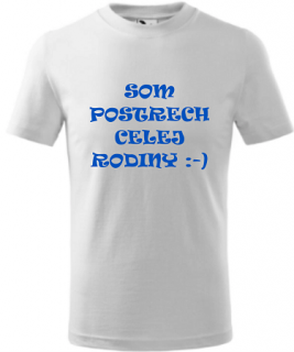 Detské tričko Postrach rodiny biele