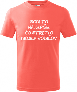Detské tričko Som to najlepšie korál
