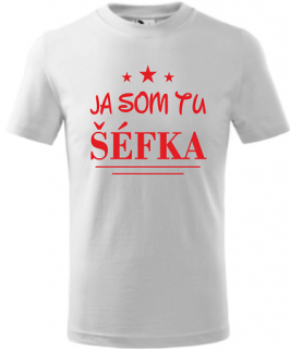 Detské tričko Šéfka biele