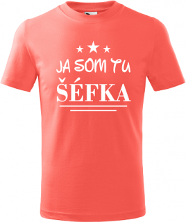 Detské tričko Šéfka korál