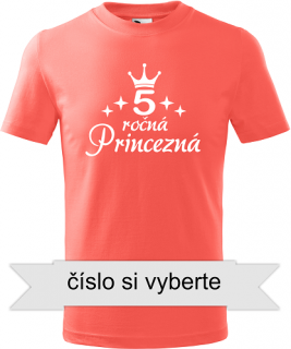 Detské tričko Princezná korál