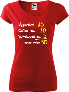 Dámske tričko Vyzerám cítim 30