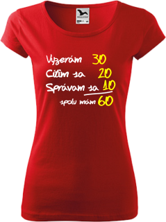 Dámske tričko Vyzerám cítim 60