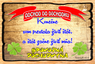 Preukaz Odchod do dôchodku žena