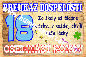 Preukaz 18 rokov