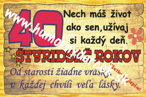 Preukaz 40 rokov