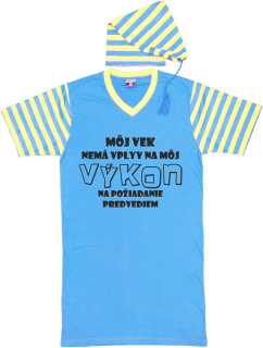 Nočná košeľa modrožltá "výkon"