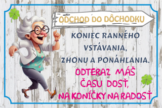 Preukaz Odchod do dôchodku žena