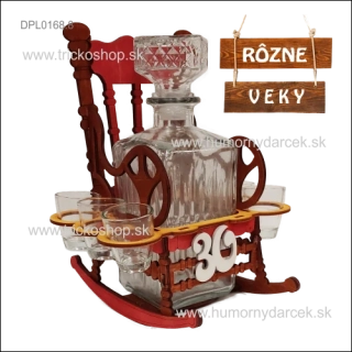 Hojdacie kreslo fľaška + 6 pohárikov