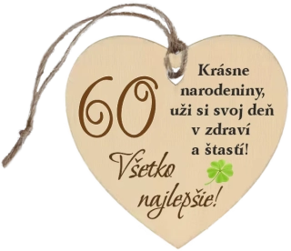 Srdiečko k narodeninám 60