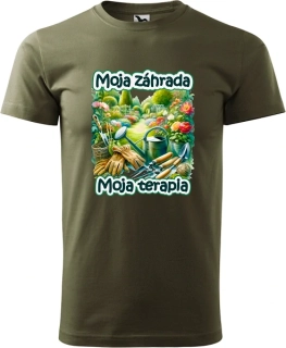 Pánske tričko Moja záhrada moja terapia