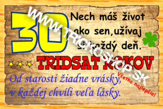 Preukaz 30 rokov