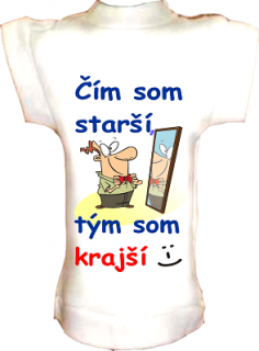 Tričko na fľašu Čím som starší