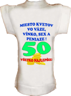 Tričko na fľašu Miesto kvetov 50