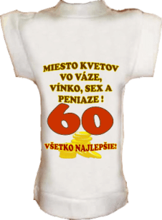 Tričko na fľašu Miesto kvetov 60