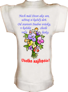 Tričko na fľašu Všetko najlepšie