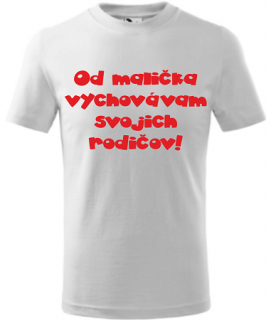Detské tričko Vychovávam biele