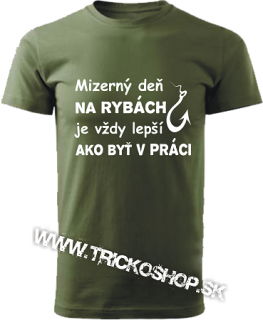 Pánske tričko Mizerný deň na rybách