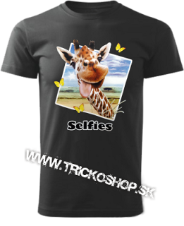 Pánske tričko Selfi žirafa