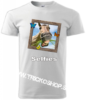 Pánske tričko Selfi kôň