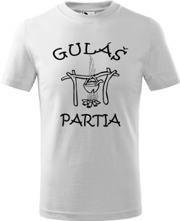 Detské tričko Guláš partia biele