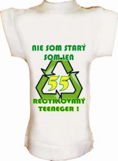Tričko na fľašu k 55r. Recyklovaný
