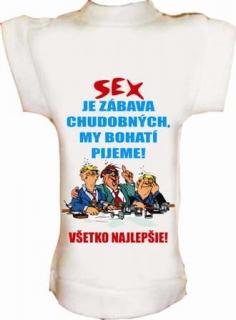 Tričko na fľašu Sex je zábava chudobných...