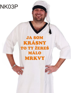 Pánska nočná košeľa biela "mrkva"