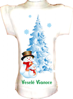 Tričko na fľašu Vianoce stromček